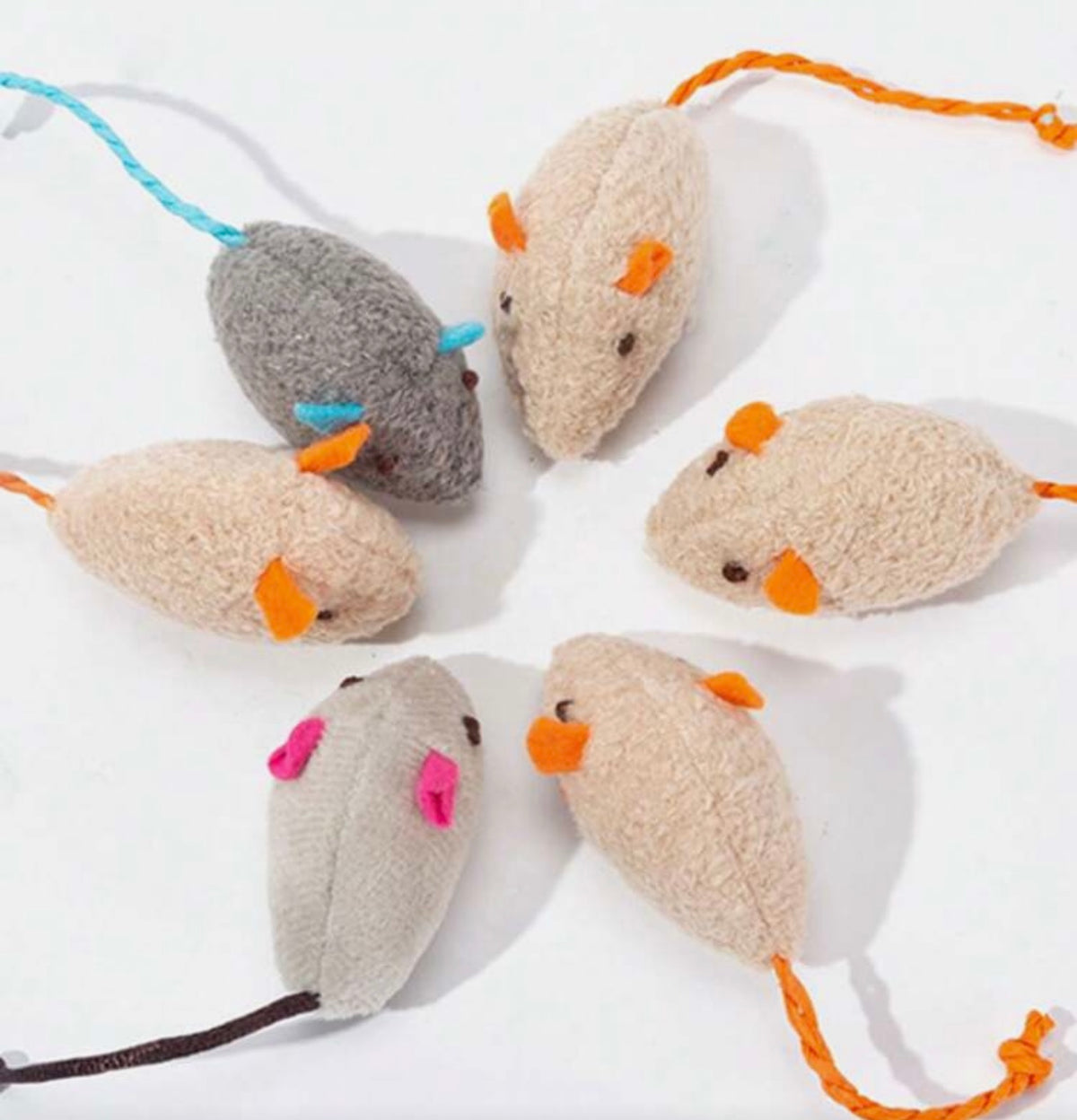 Yoinkin Soft Plush Mouse Cat Toy Trio (3-Pack)