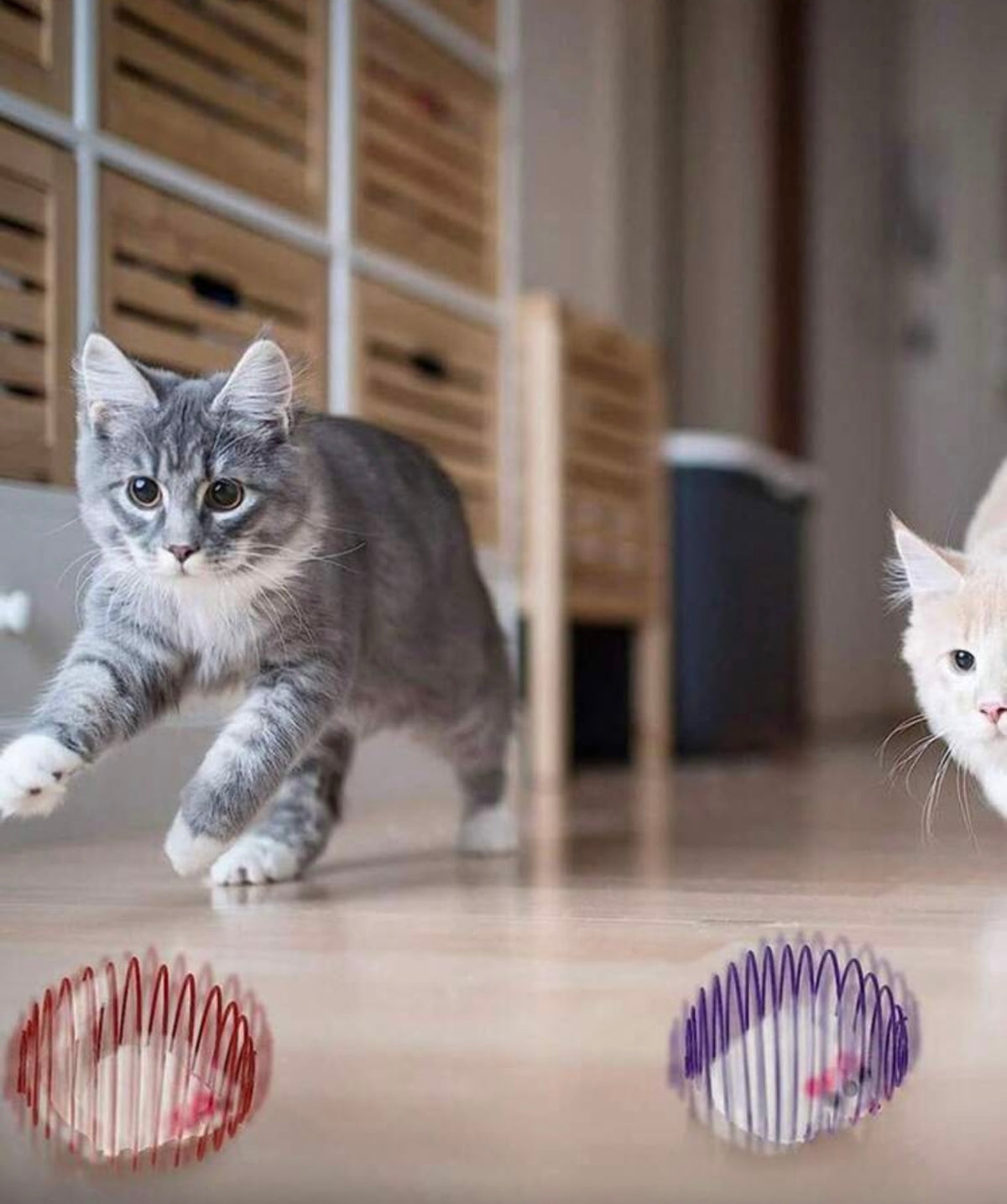 Yoinkin Spring Cage Mouse Toy for Cats (3-pack)