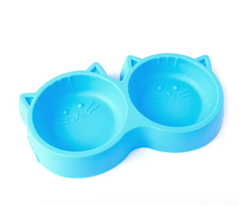 Yoinkin Cat-Ear Double Bowl Feeder