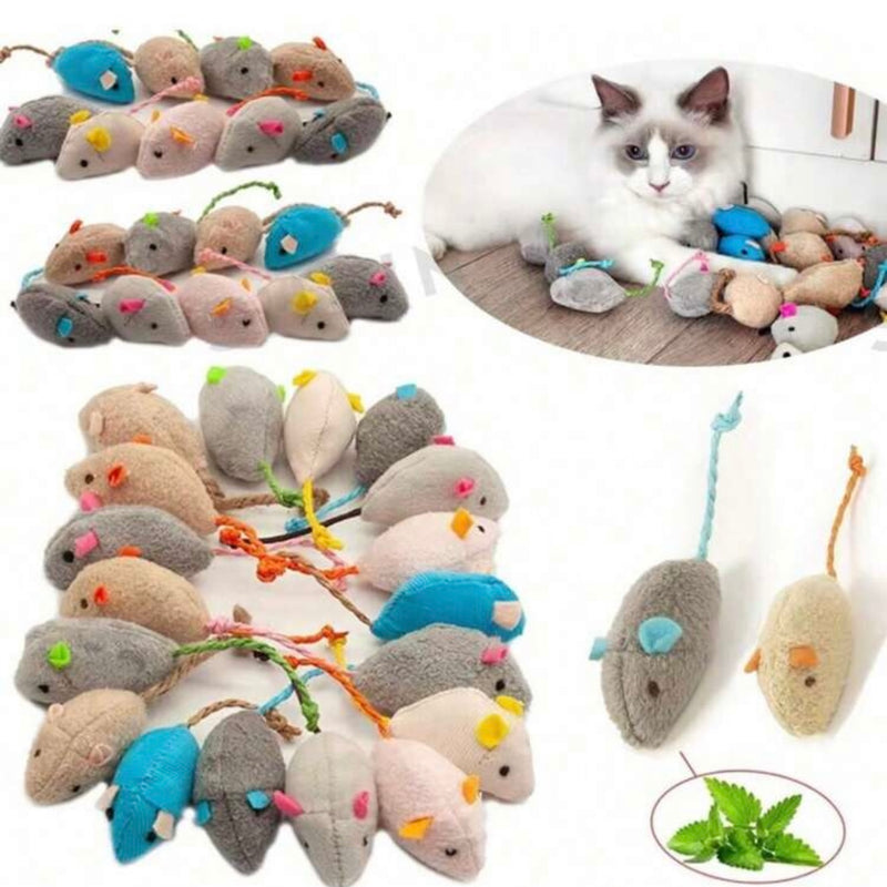 Yoinkin Soft Plush Mouse Cat Toy Trio (3-Pack)