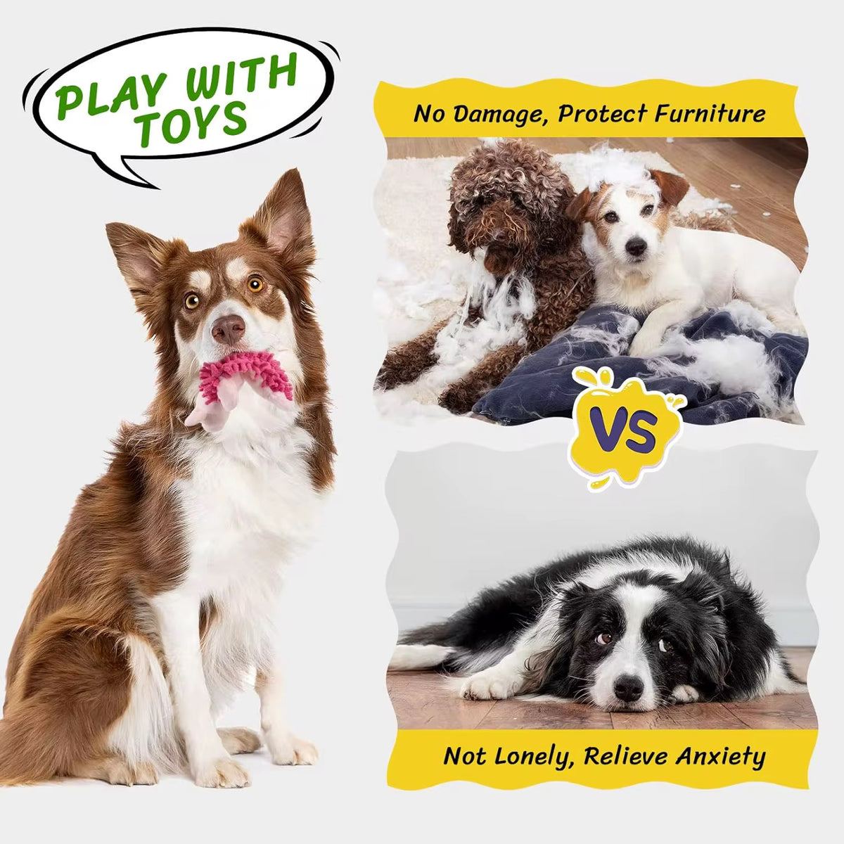 Yoinkin Squeaky No Fluff Animal Toy