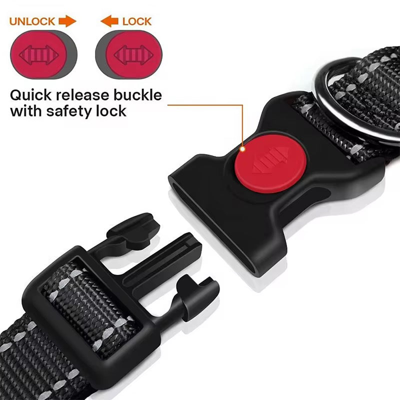 Yoinkin Reflective Adjustable Pet Collar – Soft Nylon Safety Collar